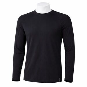 Size XL Saxx Men’s Viewfinder Base Layer Long Sleeve Crew Neck Black Shirt